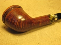 Rasted handcut pipes Smooth Pipe with Silver Stem (1)