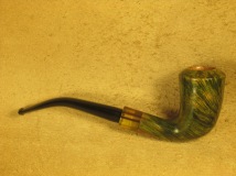 Rasted handcut pipes RH1057 Army mount Green Pipe (3)