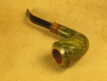 Rasted handcut pipes RH1057 Army mount Green Pipe (6)
